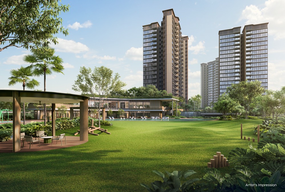 The grand lawn at Thomson Reserve, developer's artist impression